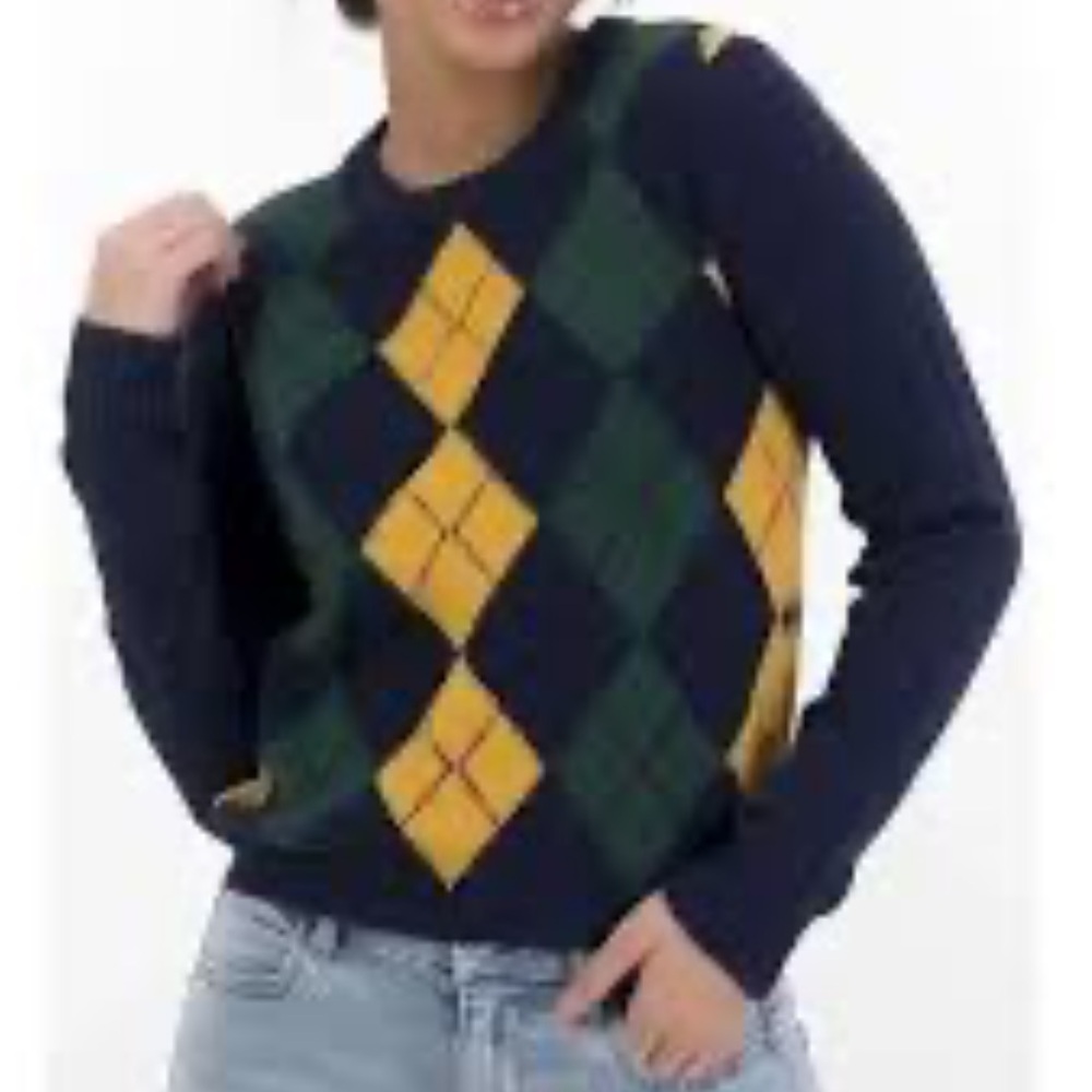 American Eagle‎ long sleeve crew neck Argyle Sweater